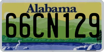 AL license plate 66CN129