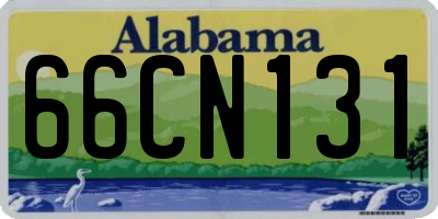 AL license plate 66CN131