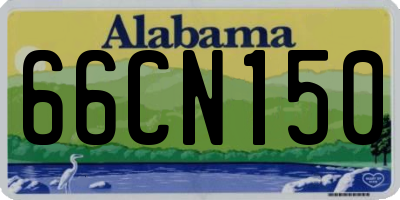 AL license plate 66CN150