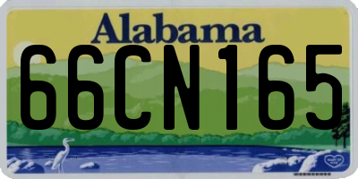 AL license plate 66CN165