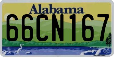 AL license plate 66CN167