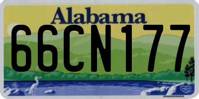 AL license plate 66CN177