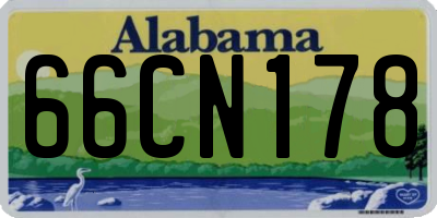 AL license plate 66CN178