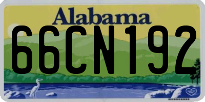 AL license plate 66CN192
