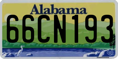 AL license plate 66CN193