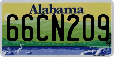 AL license plate 66CN209