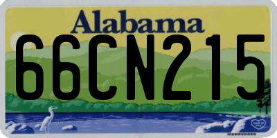 AL license plate 66CN215
