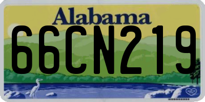 AL license plate 66CN219