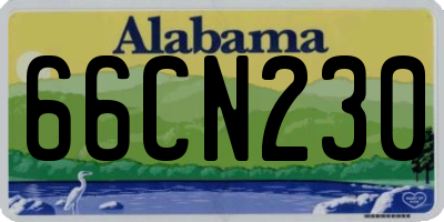 AL license plate 66CN230