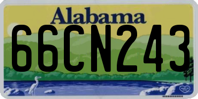 AL license plate 66CN243