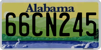 AL license plate 66CN245