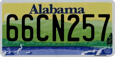 AL license plate 66CN257