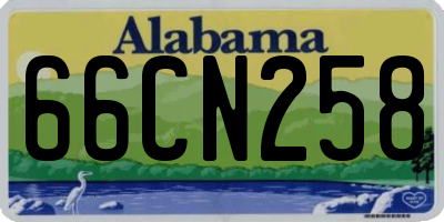 AL license plate 66CN258