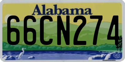 AL license plate 66CN274