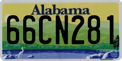 AL license plate 66CN281