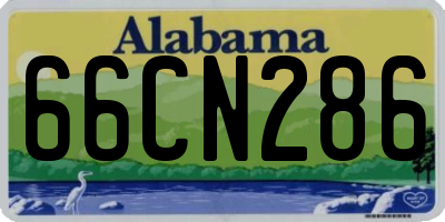 AL license plate 66CN286