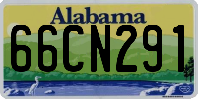 AL license plate 66CN291