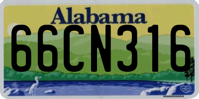 AL license plate 66CN316