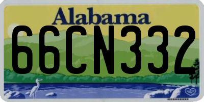 AL license plate 66CN332
