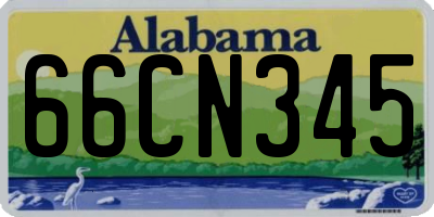 AL license plate 66CN345