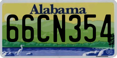 AL license plate 66CN354