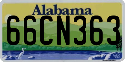 AL license plate 66CN363