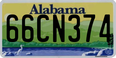 AL license plate 66CN374