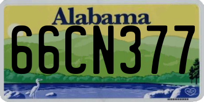 AL license plate 66CN377