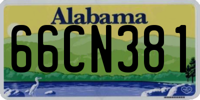 AL license plate 66CN381