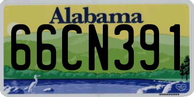 AL license plate 66CN391