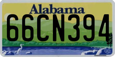 AL license plate 66CN394