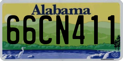 AL license plate 66CN411