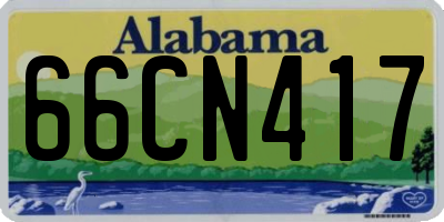 AL license plate 66CN417