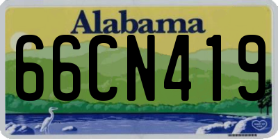AL license plate 66CN419
