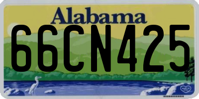 AL license plate 66CN425