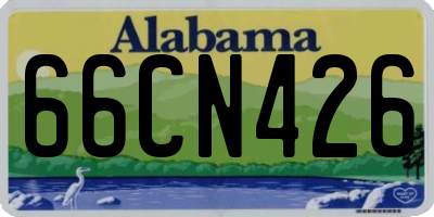 AL license plate 66CN426
