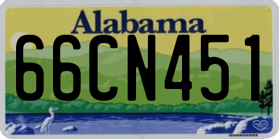 AL license plate 66CN451
