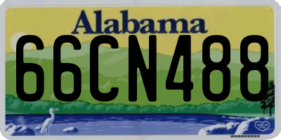 AL license plate 66CN488