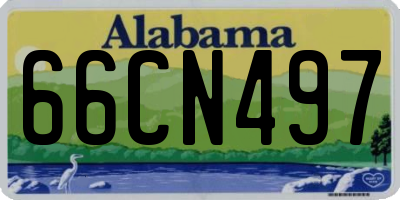 AL license plate 66CN497