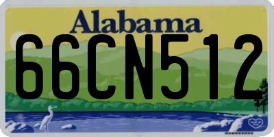 AL license plate 66CN512