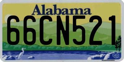 AL license plate 66CN521