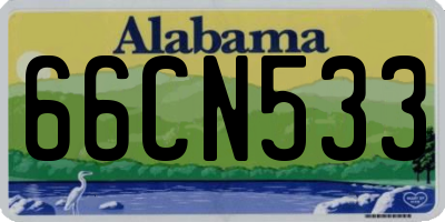 AL license plate 66CN533