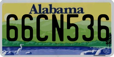 AL license plate 66CN536