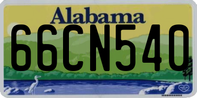 AL license plate 66CN540