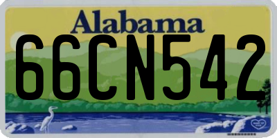 AL license plate 66CN542
