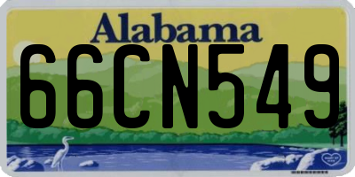 AL license plate 66CN549
