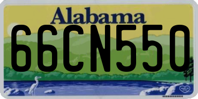 AL license plate 66CN550