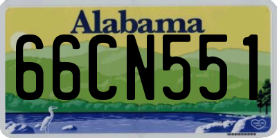 AL license plate 66CN551