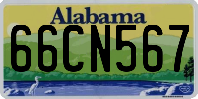 AL license plate 66CN567