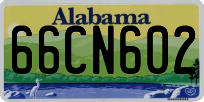 AL license plate 66CN602